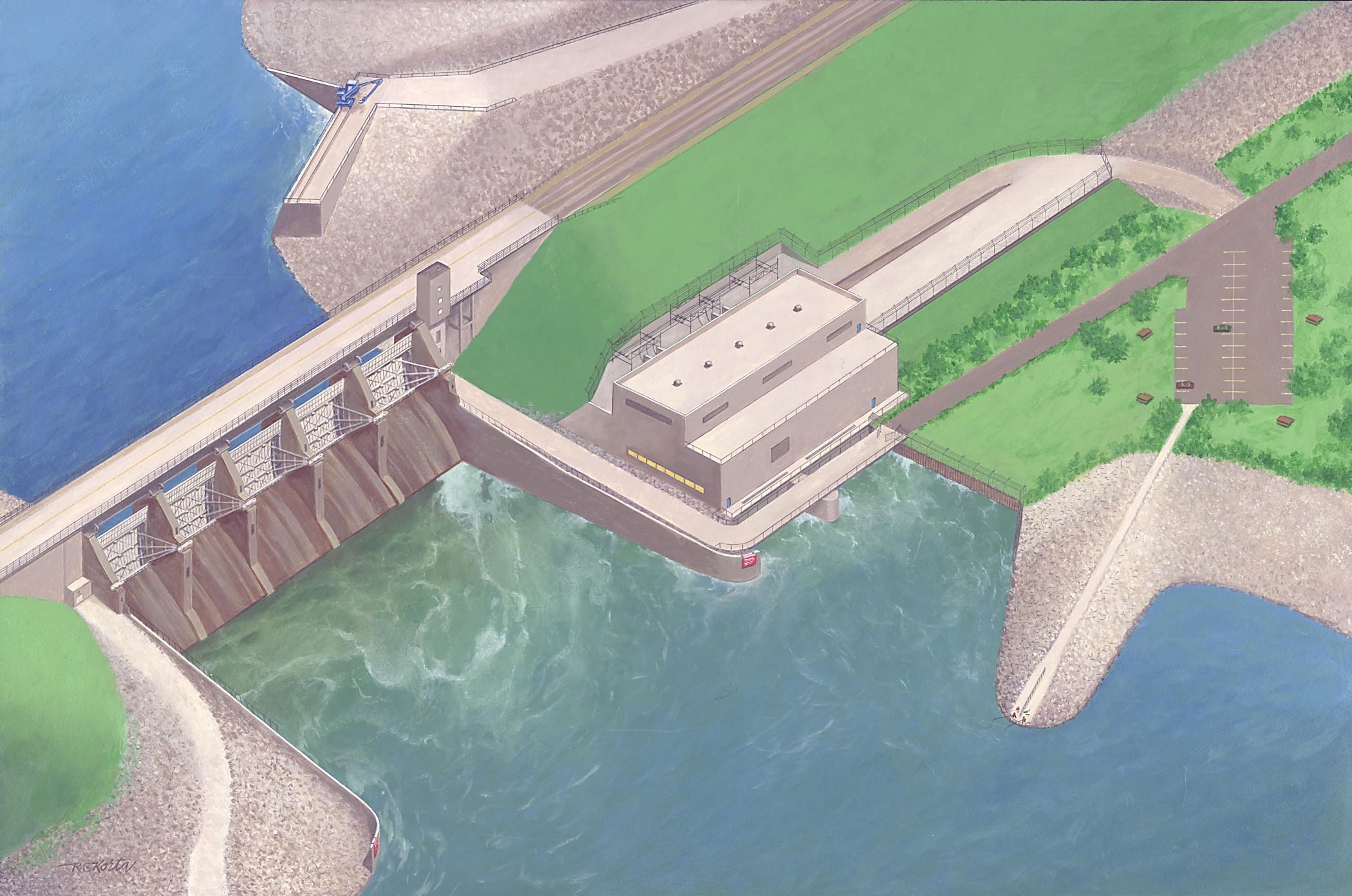 Hydropower Facility Concept Drawing